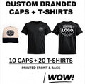 Custom 20 T shirts and 10 caps- Deal (Brand ATC Products)